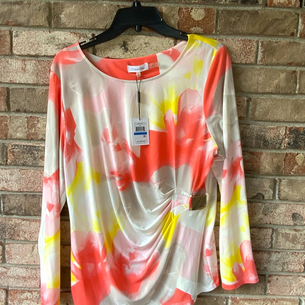 Calvin Klein Women's Floral Top - Multicolor